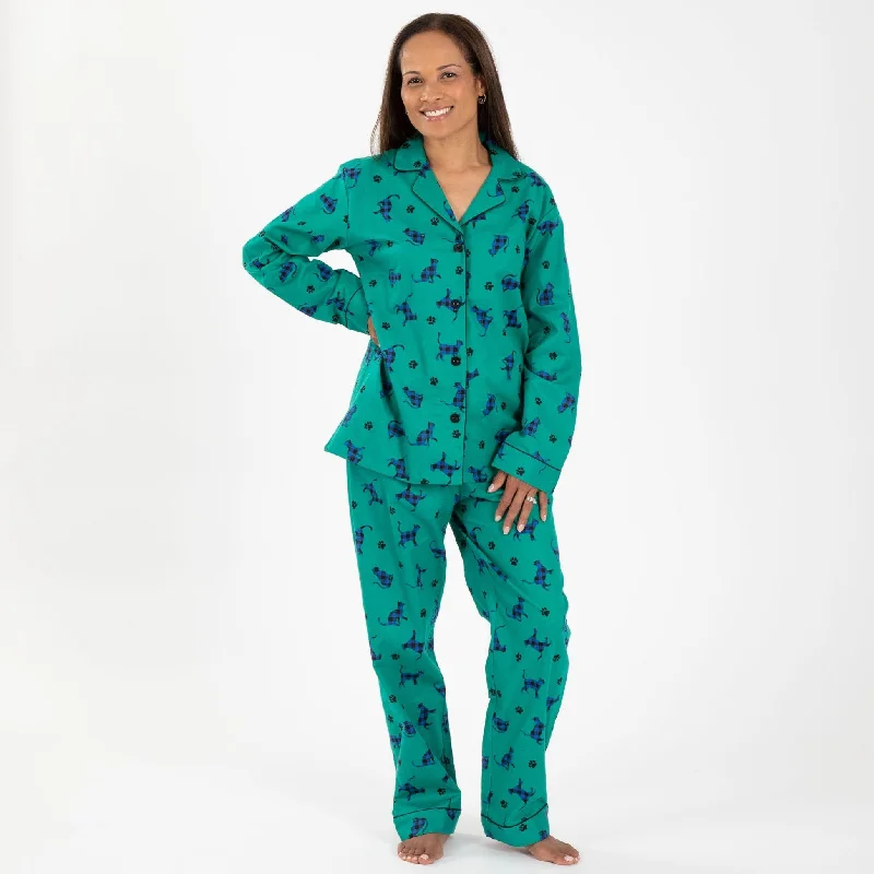 Plaid Pets Flannel Pajama Set