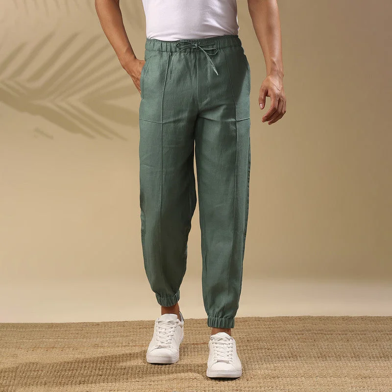 Hemp Loose Fit Jogger | Deep Green