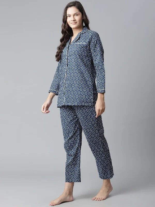 divena-indigo-printed-cotton-nightsuit