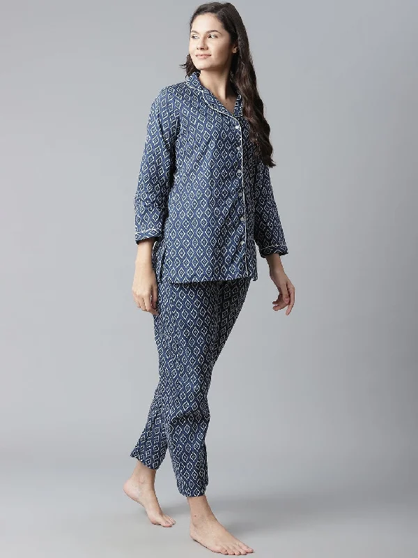 divena-indigo-printed-cotton-nightsuit