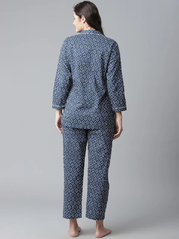 divena-indigo-printed-cotton-nightsuit