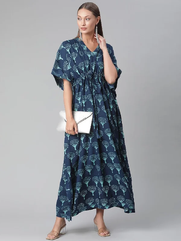 divena-navy-blue-floral-cotton-kaftan