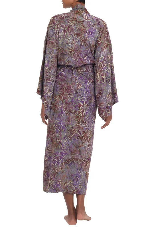 floral-mansion-sienna-purple-floral-batik-on-rayon-long-robe-from-indonesia