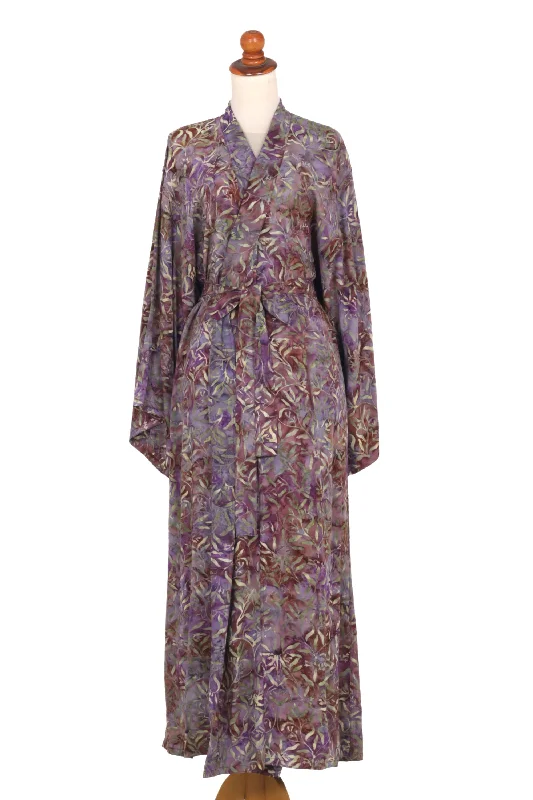 floral-mansion-sienna-purple-floral-batik-on-rayon-long-robe-from-indonesia