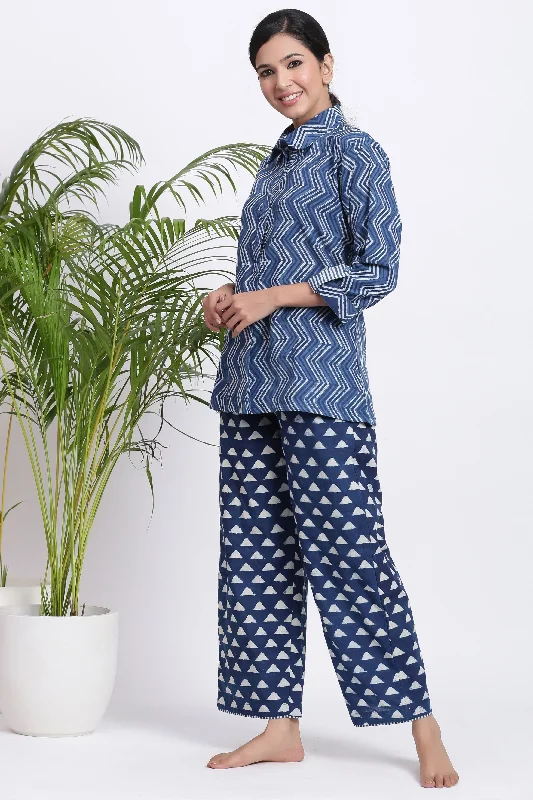 indigo-handblock-cotton-set