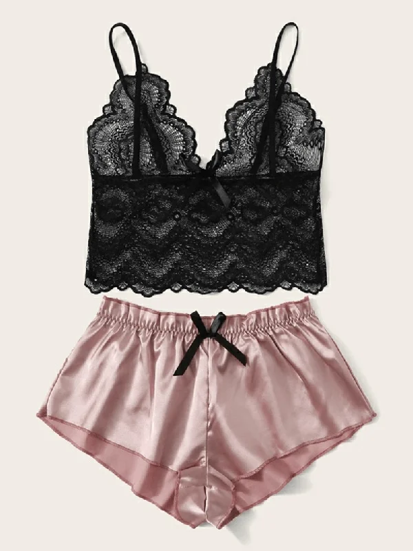 lace-top-loose-soft-home-two-piece-pajamas