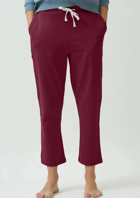 Organic Cotton Lounge Pants | Maroon