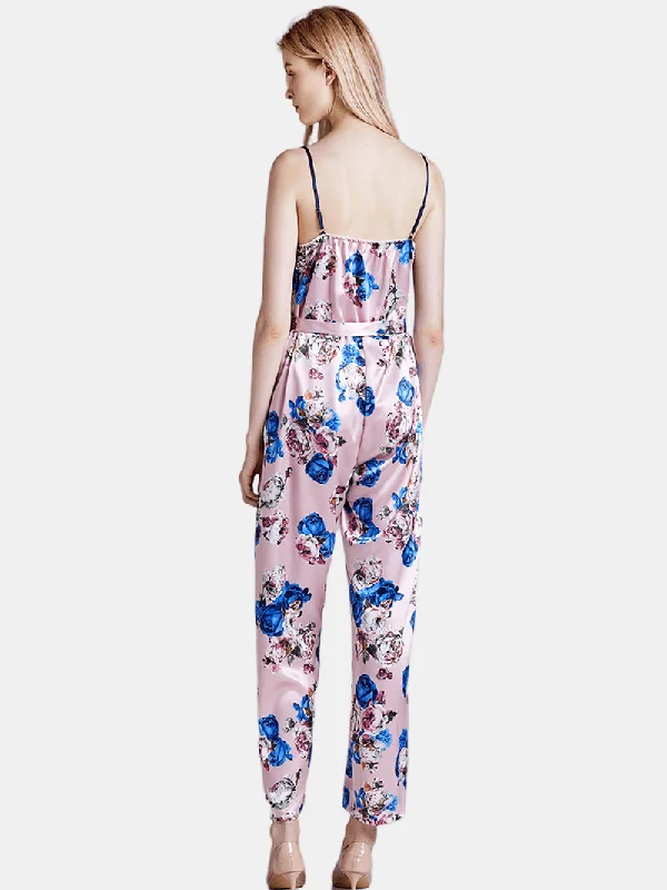 silk-sleeveless-jumpsuits-long-pants-flora-printed-sleepwear