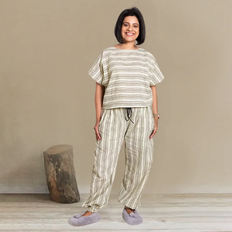 Pure Cotton Striped Co-Ords | Pine