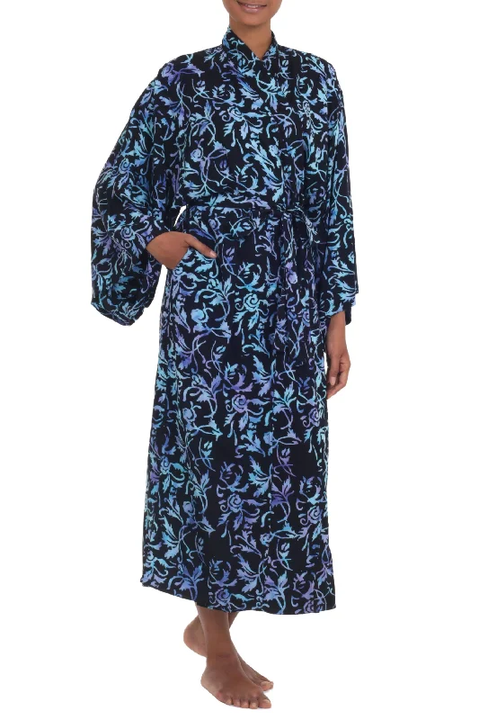 twilight-roses-rayon-black-long-robe-with-blue-purple-batik-floral-print