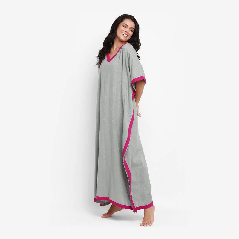 unidraa-cotton-v-neck-kaftan-grey-vks014-19722