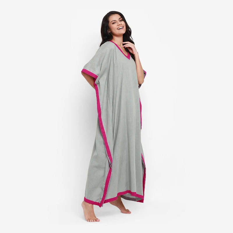 unidraa-cotton-v-neck-kaftan-grey-vks014-19722