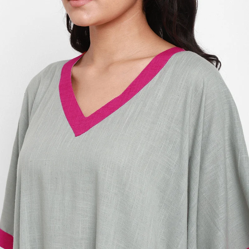 unidraa-cotton-v-neck-kaftan-grey-vks014-19722