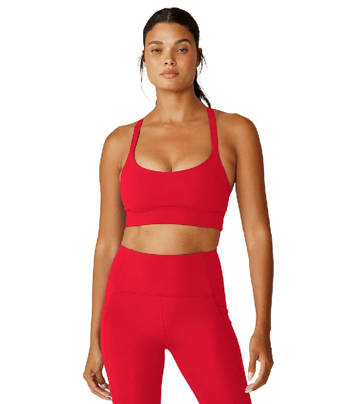 Beyond Yoga Powerbeyond Strive Long Line Bra Retro Red