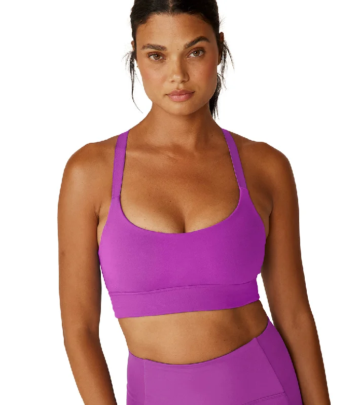 Beyond Yoga Powerbeyond Strive Long Line Bra Violet Berry