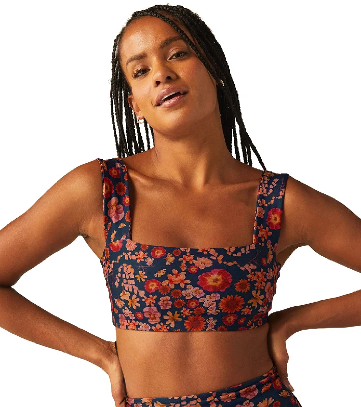 Beyond Yoga Softmark Squared Bra Retro Press Floral