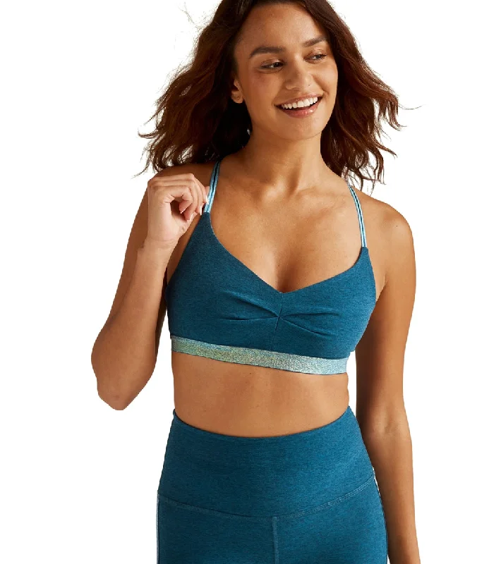 Beyond Yoga Spacedye Shine On Bra Blue Gem Heather