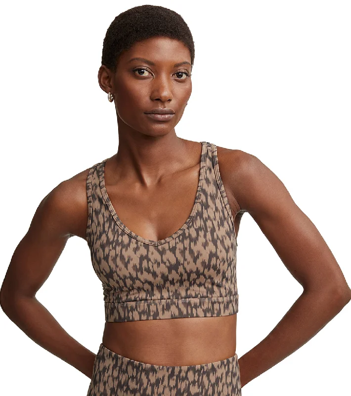 Varley Form Park Bra Cocoa Etched Animal