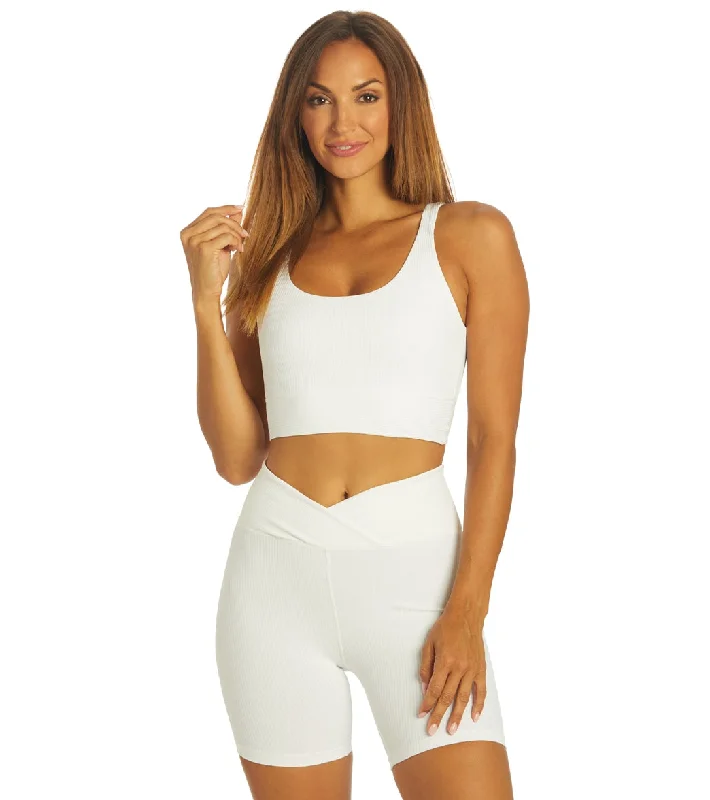 Year of Ours Ribbed Gym Bra White