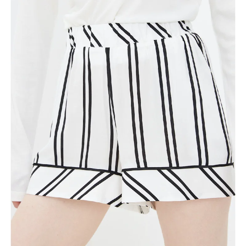 Twinset Striped Twill Shorts