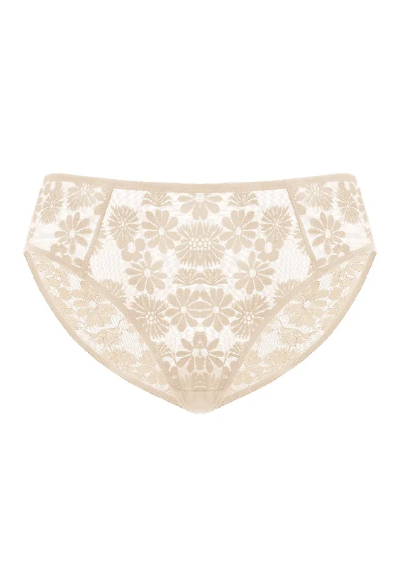 Daisy High-Rise Soft Comfort Natural Nude Lace Brief Underwear