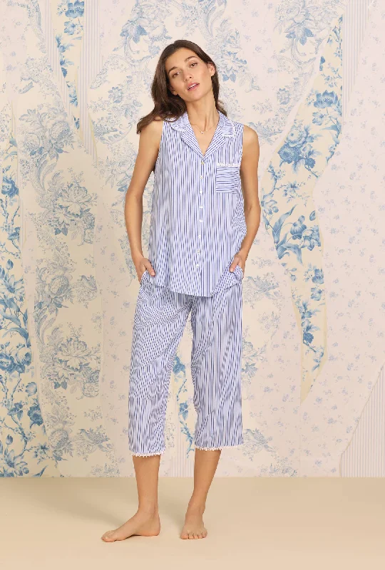 Ecovero™ Sweet Navy Stripe Classic Capri PJ Set