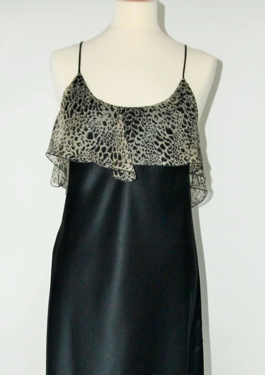 Medium (Fr40/It44/UK12) / Black/Coffee leopard print chiffon