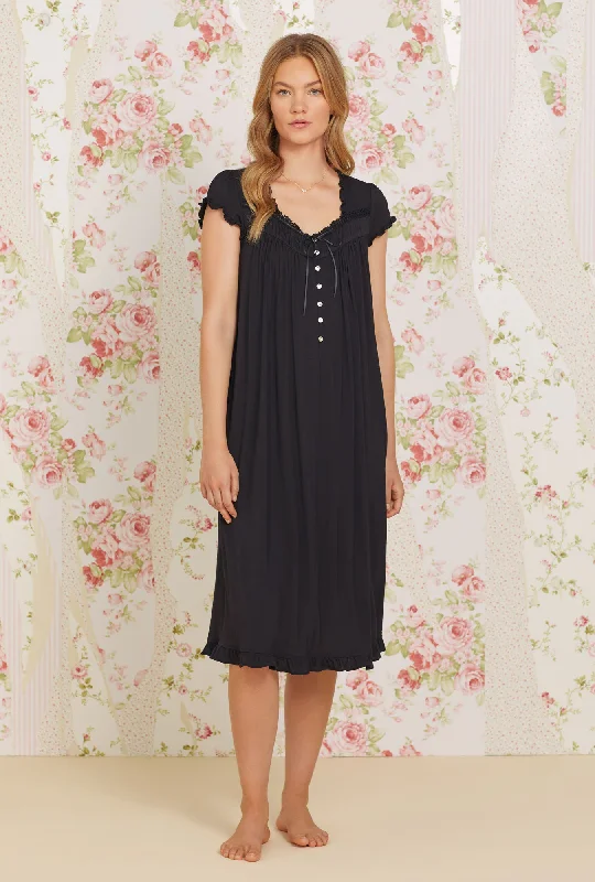 Iconic Black Tencel™ Waltz Knit Nightgown