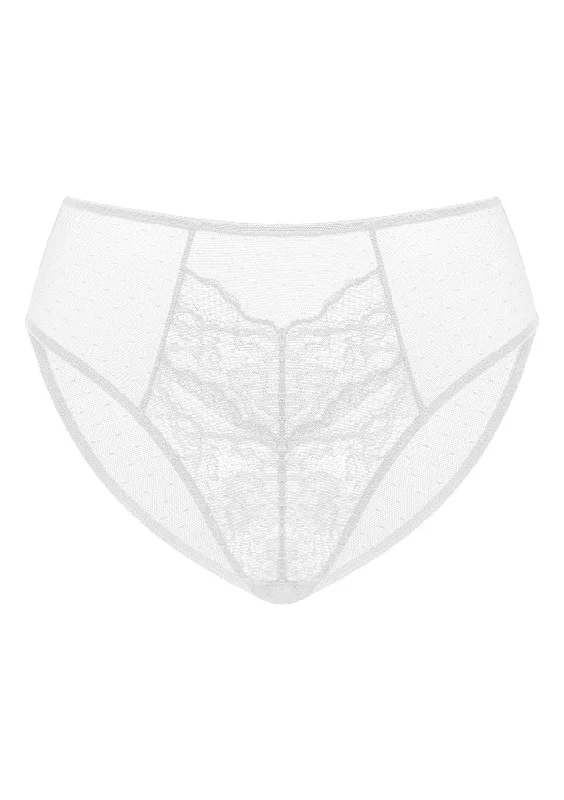 Momship Enchante High-Rise White Lace Brief Underwear