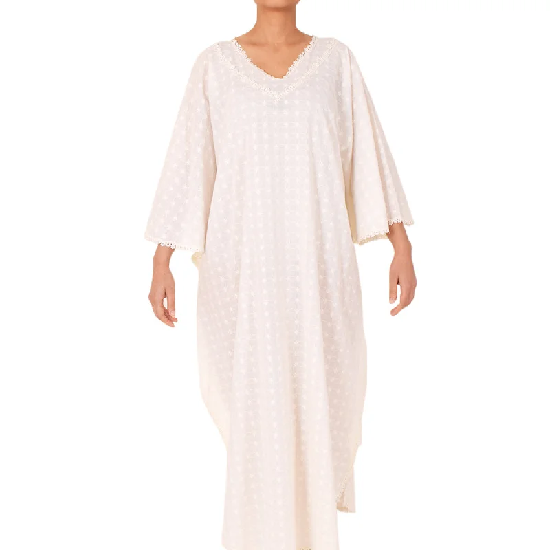 Sally Poppy Night Dress Cotton Ivory