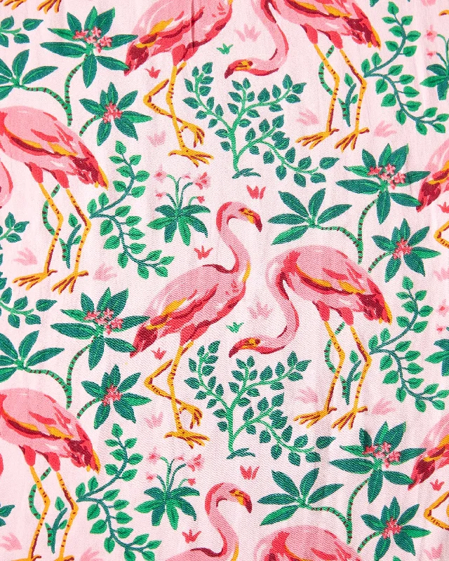 Flock of Flamingos - Satin Chic to Sleep Nightie - Rose