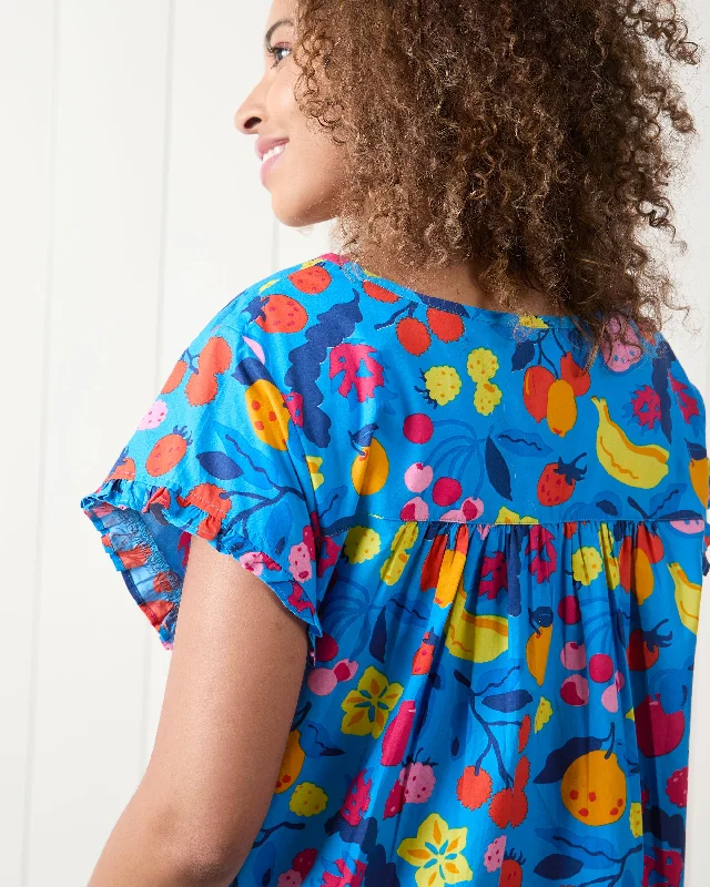 Smoothie Time - Pintuck Nightgown - Tropical Blue