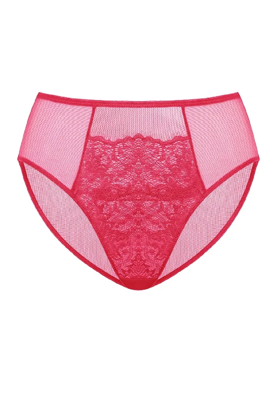 Sunflower High-Rise Raspberry Lace Brief Underwear