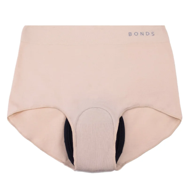 Women's BONDS Comfytails Side Seamfree Full Brief with incontinence pad