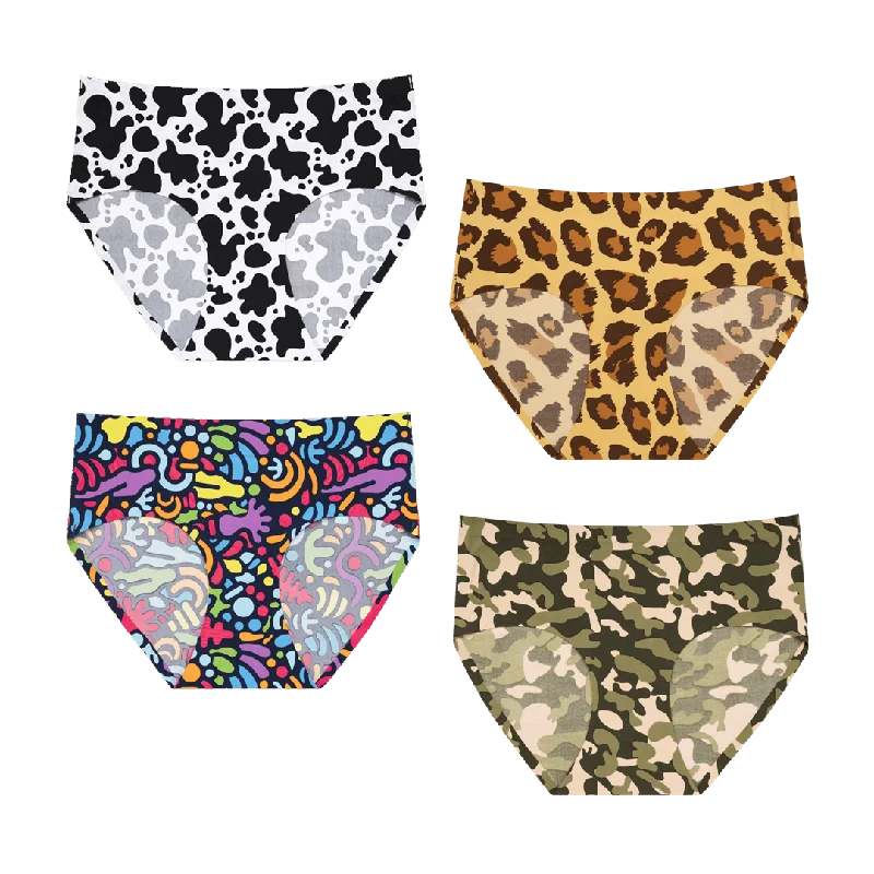 Wildlife Bundle - Ladies Seamless Full Briefs 4 Pack Bundle