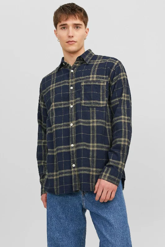 Chemise à carreaux en coton JACK & JONES - Homme