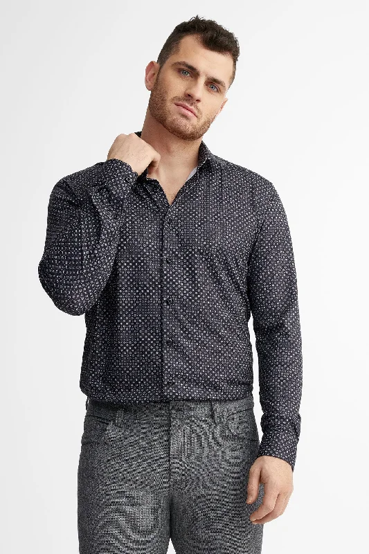 Chemise habillée coupe ajustée en coton - Homme