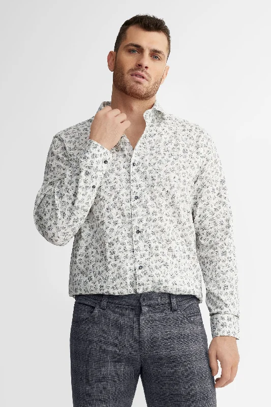 Chemise habillée coupe ajustée en coton - Homme