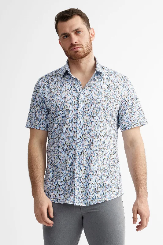 Chemise manches courtes habillée en coton - Homme