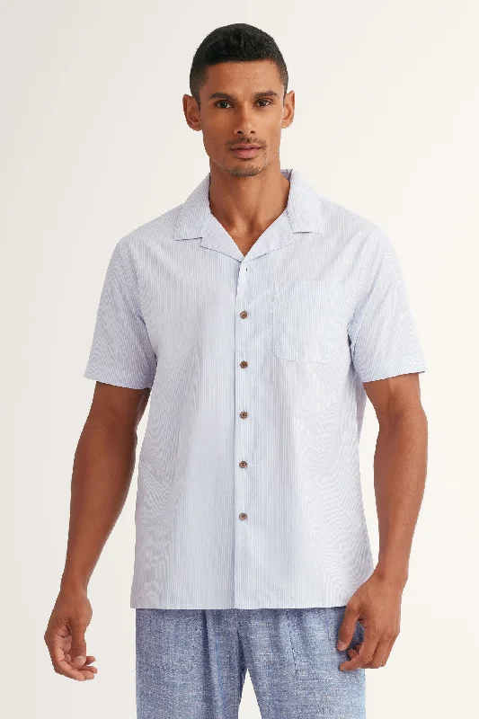 Chemise manches courtes imprimée en coton - Homme