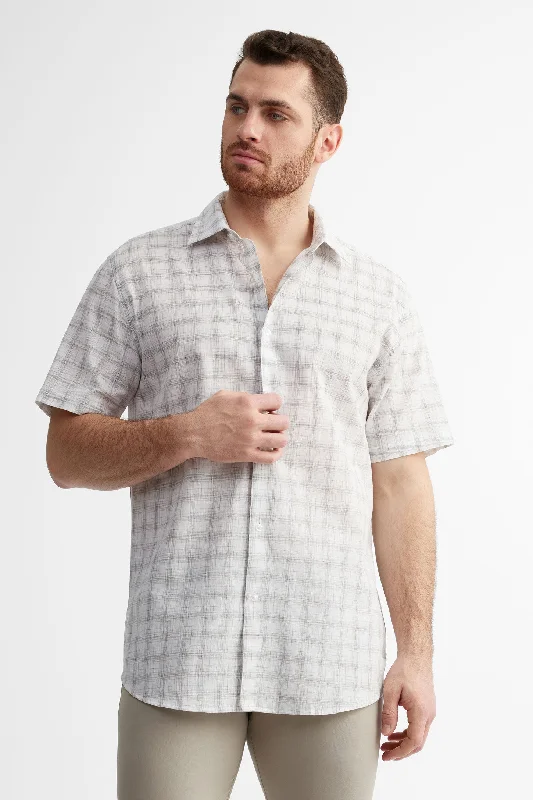 Chemise manches courtes lin habillé - Homme