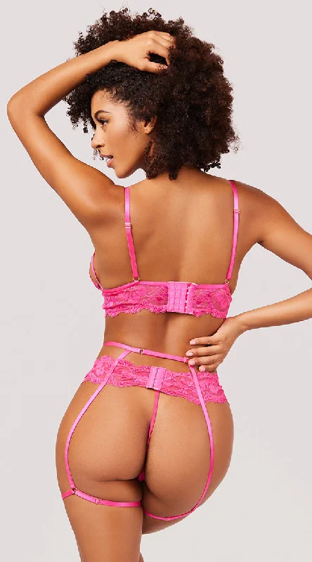 Yandy Pink About It Bra Set