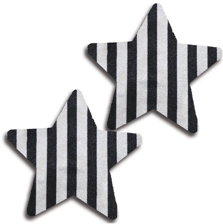 iCollection Black and White Star Pasties 31527