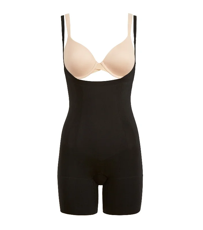 OnCore Open-bust Mid-thigh Bodysuit Very Black