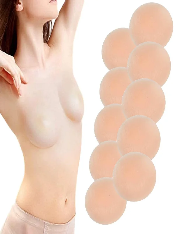 Women's Reusable Nipple Cover Silicone Breast Lift-up Pasties Skin