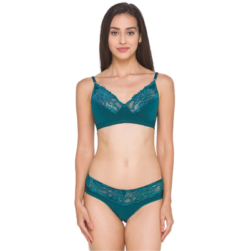 Women Lace Lingerie Set CSINSET01 Darkseablue