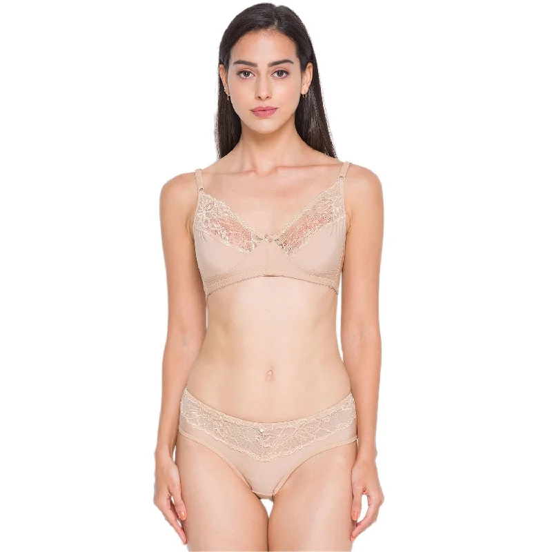 Women Lace Lingerie Set  CSINSET01 Nude