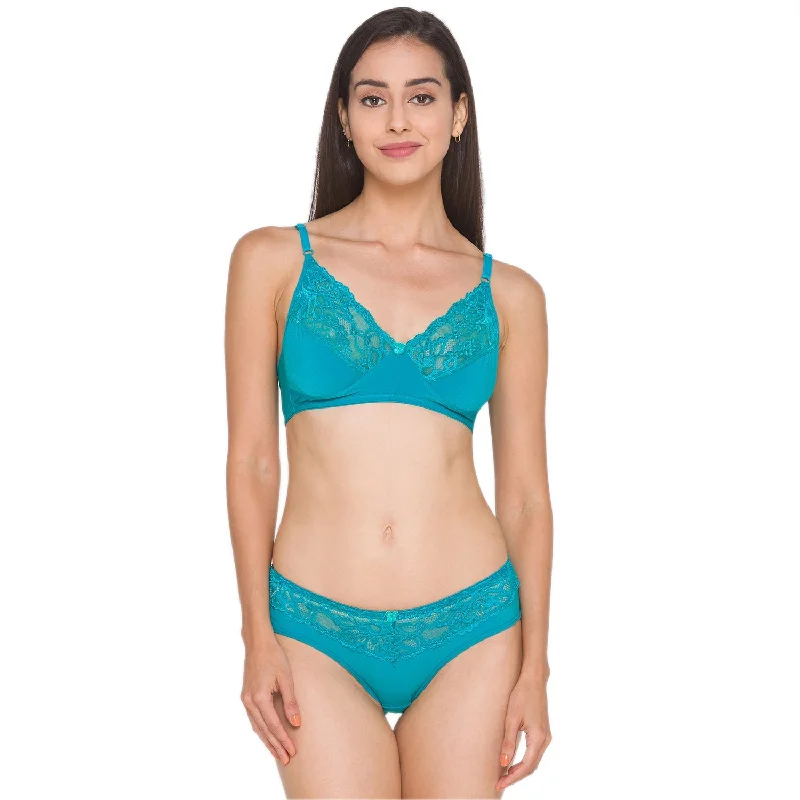 Women Lace Lingerie Set  CSINSET01 Teal