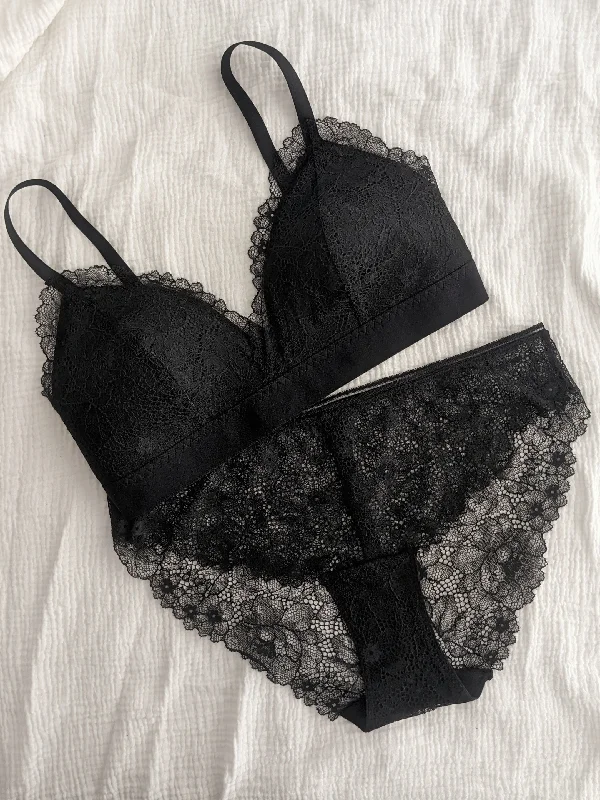 Kit lingerie Delta + Orion dentelle noire