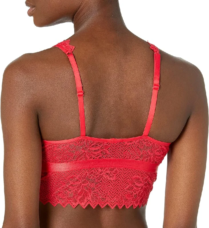 Cosabella Leonora Lace Bralette & High-Rise Lace Brief Set | Red